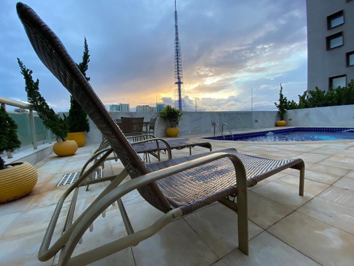 Flat Encantador No 7º Com Vista Pra Torre De Tv Brezilya Dış mekan fotoğraf